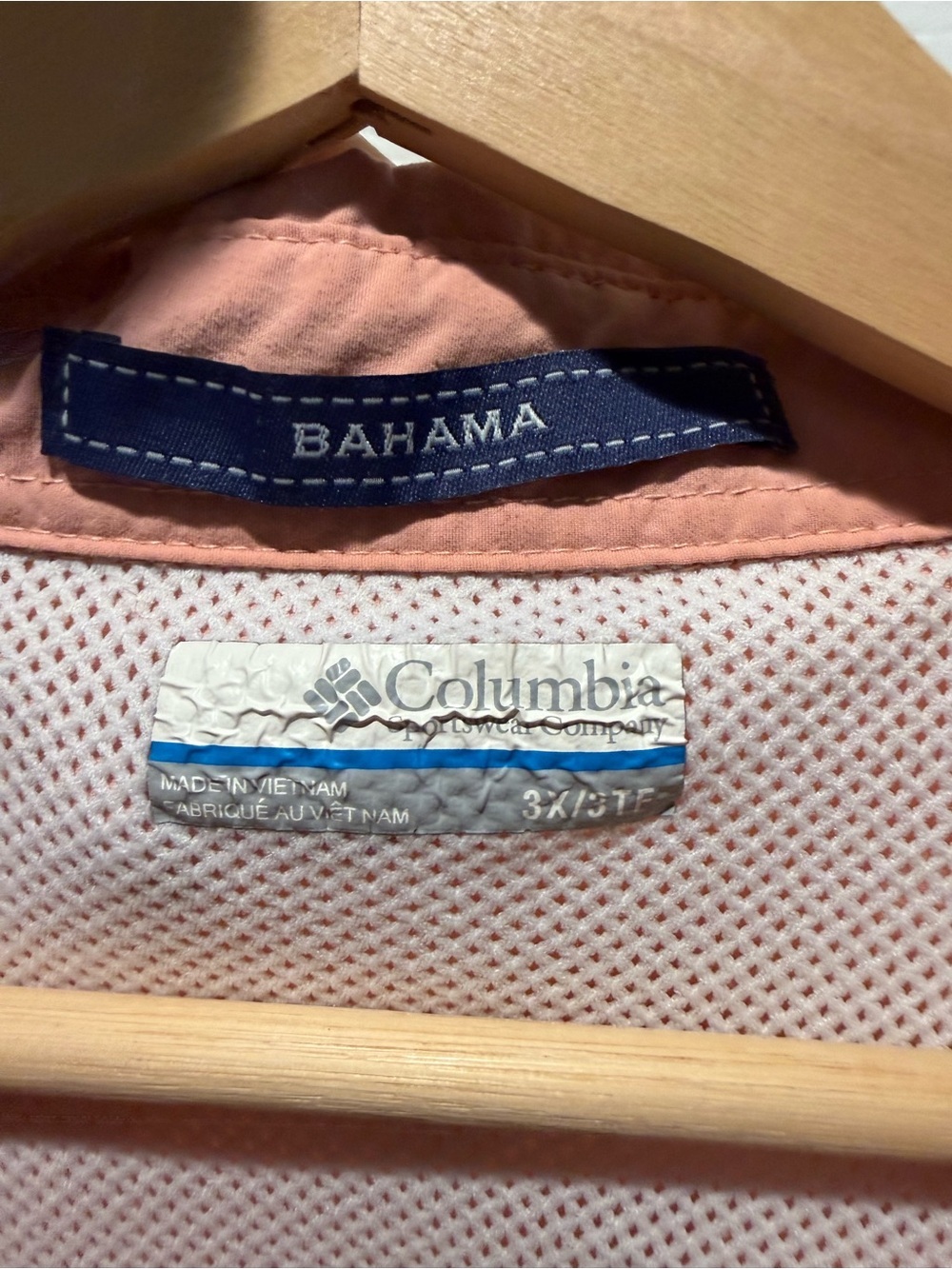 Columbia Short Sleeve Shirt - Peach Pink - Picture 3 of 3